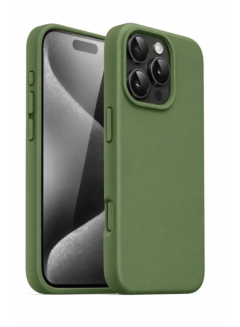 ميدا غطاء سيليكون لجهاز ايفون 16 برو، جراب حماية لكامل الجسم بملمس حريري ناعم، غطاء مضاد للصدمات مع بطانة من المايكروفايبر - Image 1